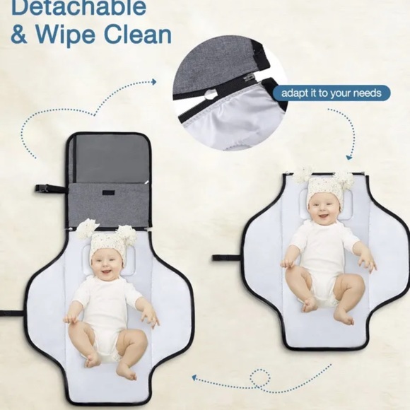 NWT! LEKEBABY Portable Waterproof Diaper Changing Pad-BLACK - Picture 5 of 6